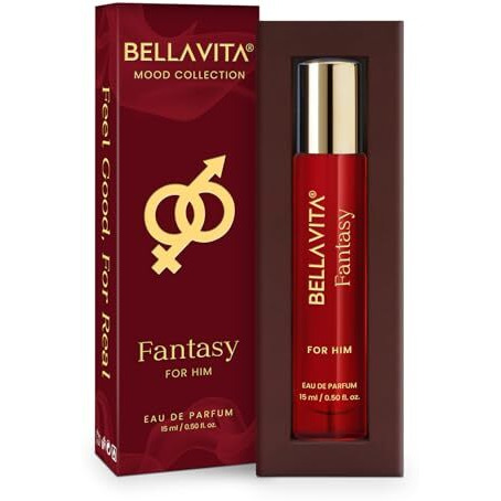 Bellavita Mood Collection Fantasy Edp For Him With Apple, Cinnamon, Musk And Vanilla |Premium, Long Lasting Fragrance Perfume For Men, 15Ml
