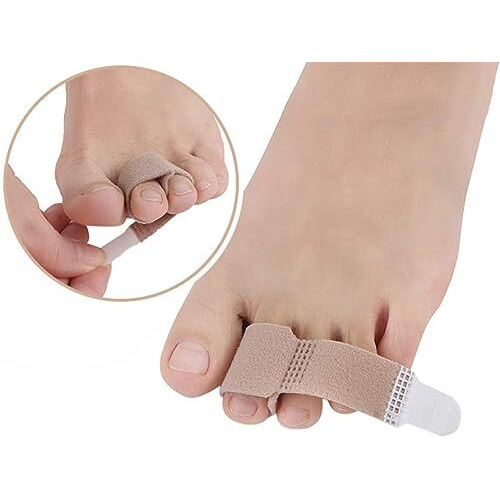 Aegon Hammer Toe Straightener | Toe Separator For Crooked Toes | Broken Toe Wrap Separator | Toe Corrector Cushion Bandage | Hammer Toe Splint Protector | Overlapping Toe Support (2 Pcs)