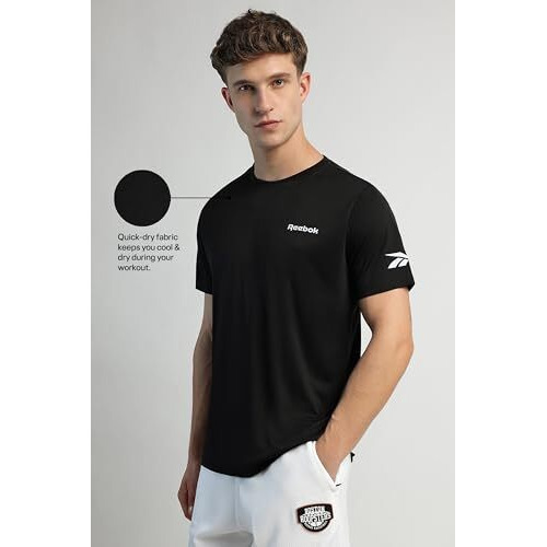 Reebok Men's Regular Fit T-Shirt (Empc 2_Jet Black