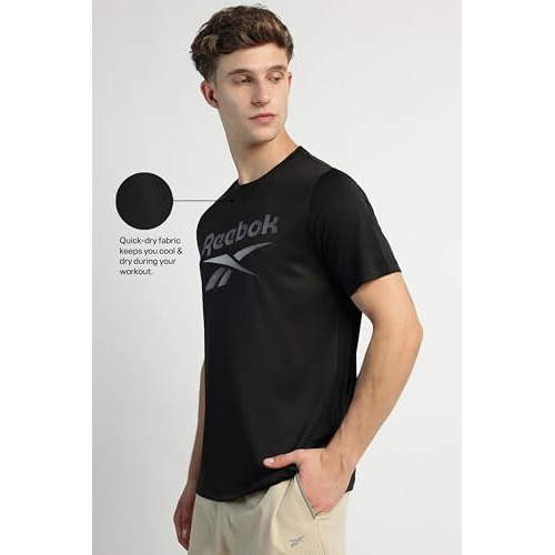 Reebok Men's Regular Fit T-Shirt (Empc 3_Jet Black