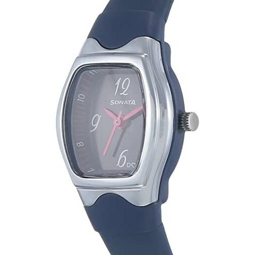 Sf Quartz Analog Blue Dial Plastic Strap Watch For Women-Ns8989Pp04