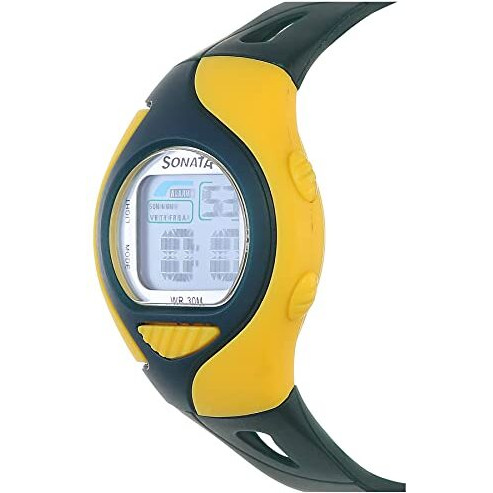 Sf Digital Grey Dial Plastic Strap Unisex Watch-Ns87011Pp04