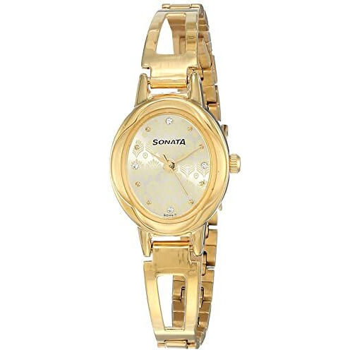 Sonata Pankh Analog Champagne Dial Women's Watch Nm8085Ym05/Nn8085Ym05/Np8085Ym05