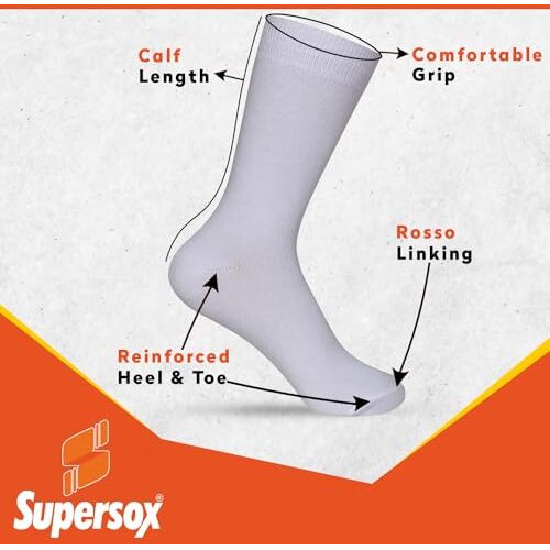 Supersox Regular School Uniform Socks For Kids, Made With Breathable, Anti Odour & Moisture Absorbent Combed Cotton With A Extra Durable Welt, Ideal For All Day Wear (Pack Of 5)