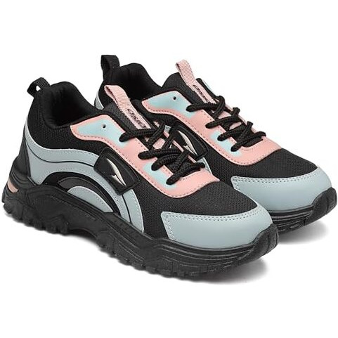 Asian Women Flora-03 Running And Casual Wear Running Shoes With Laces, Lightweight And Comfortable Shoes Gym And Sports Shoes For Women & Girls With Stylish Design