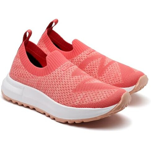 Asian Women Breeze-03 Casual Wear Walking And Running Shoes Without Laces For Women & Girls With Upper Fabric  Lightweight & Comfortable Peach Pink