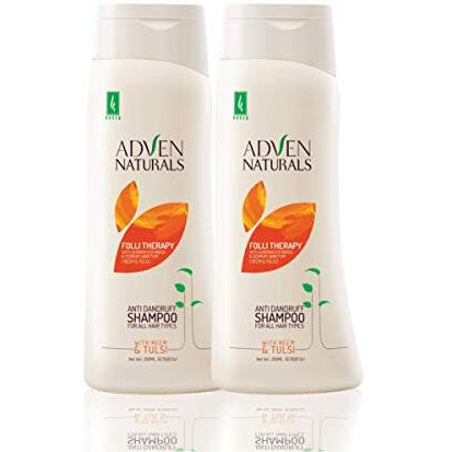 Adven Naturals Anti-Dandruff Shampoo With Neem And Tulsi 400Ml(200Mlx2)