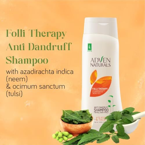 Adven Naturals Anti-Dandruff Shampoo With Neem And Tulsi 400Ml(200Mlx2)