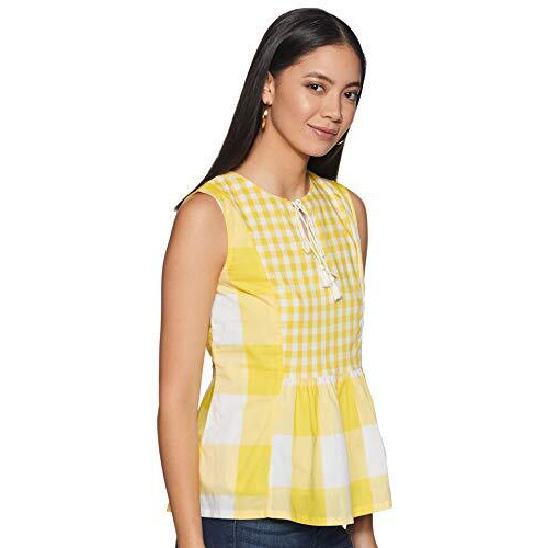 And Women's Regular Fit Top (Aw19At120Ty79Yellow8_Yellow 8)