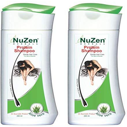 Nuzen Herbals Protein Shampoo | Protein Shampoo Enriched With Aloe Vera, Amla, Bhringraj And Soya | 200Ml | 2Pack