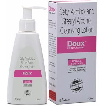 Brinton Uv Doux Face Cleanser | Cetyl & Stearyl Alcohol, Niacinamide, Hyaluronic Acid, Jojoba Oil | Ph 5.5 | Deep Cleansing & Hydration | Sulphate & Paraben Free | Dermatologically Tested | For All Skin Types | 125Ml