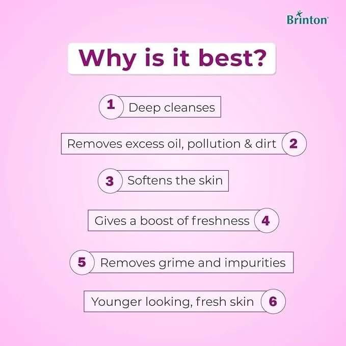 Brinton Uv Doux Face Cleanser | Cetyl & Stearyl Alcohol, Niacinamide, Hyaluronic Acid, Jojoba Oil | Ph 5.5 | Deep Cleansing & Hydration | Sulphate & Paraben Free | Dermatologically Tested | For All Skin Types | 125Ml
