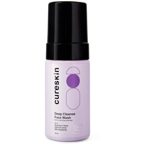 Cureskin Deep Cleanse Salicylic Acid Face Wash For Oily Skin | Salicylic Acid Foaming Face Wash For Men And Women, 100 Ml (Deep Cleanse)