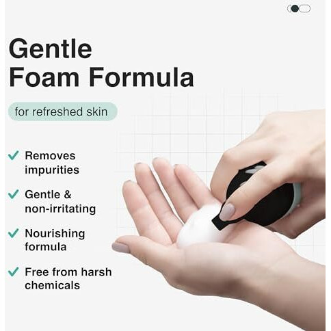 Cureskin Gentle Cleanse Brightening Face Wash With Lactic Acid Aha Foam Face Wash For Women And Men | Face Wash For Men And Women