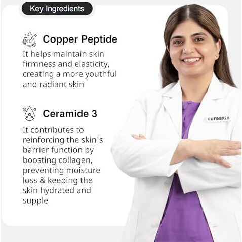 Cureskin Collagen Boost Hyaluronic Acid Serum | Plumps & Repairs With Hyaluronic Acid, Ceramide 3 & Copper Peptide