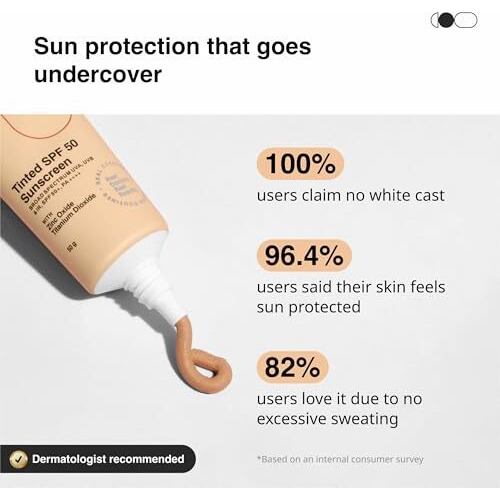 Cureskin Mineral Sunscreen Matte Finish Tinted Spf 50 Pa++++ | Broad Spectrum Sun (Uva/Uvb/Ir) Protection With Titanium Dioxide, 50 G (Pack Of 1)