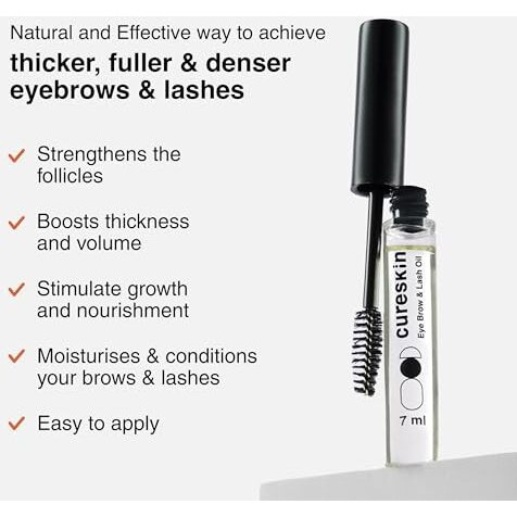 Cureskin Eye Brow & Lash Oil | Nourishes And Strengthens (7 Ml) | Eyelash Growth Serum | Lash Serum For Eyelash Growth