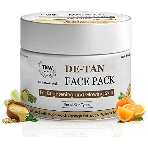 Tnw-The Natural Wash De-Tan Face Pack For Glowing & Radiant Skin | Effective Tan Removal Face Pack | Anti-Tan Face Pack With Orange Extract | 50G