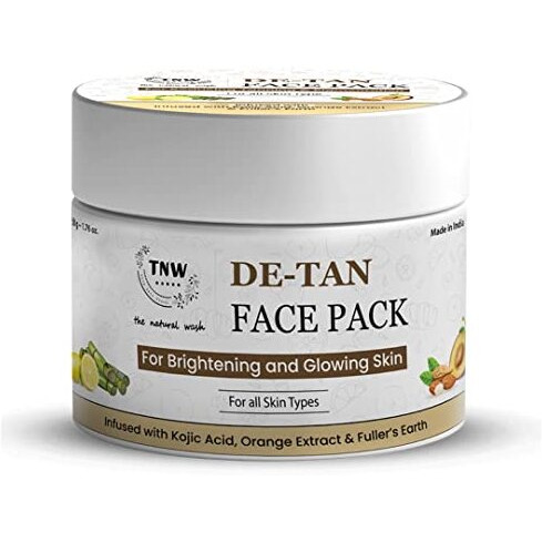 Tnw-The Natural Wash De-Tan Face Pack For Glowing & Radiant Skin | Effective Tan Removal Face Pack | Anti-Tan Face Pack With Orange Extract | 50G