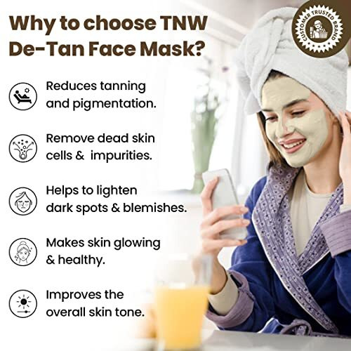 Tnw-The Natural Wash De-Tan Face Pack For Glowing & Radiant Skin | Effective Tan Removal Face Pack | Anti-Tan Face Pack With Orange Extract | 50G