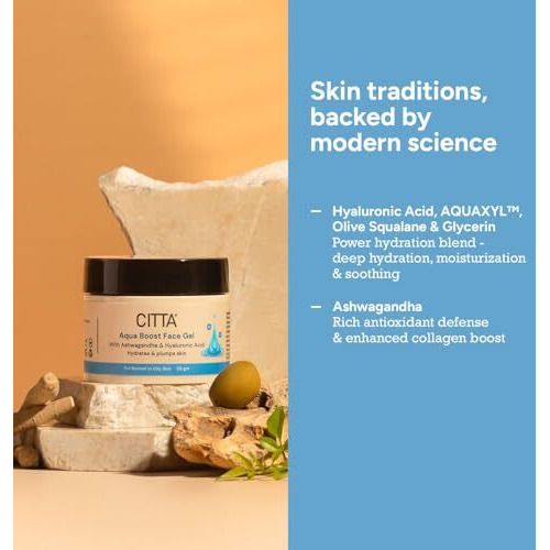 Citta Aqua Boost Face Gel Moisturizer For Women & Men | IndiaS 1St Frosted Texture Face Gel Moisturizer For Normal To Oily Skin | 50 Gm