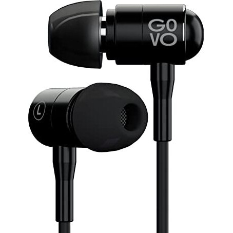 Govo Gobass 900 Wired In Ear Earphones With Hd Mic For Loud & Clear Call, 10Mm Powerful Drivers, Passive Noise Cancellation (Platinum Black)