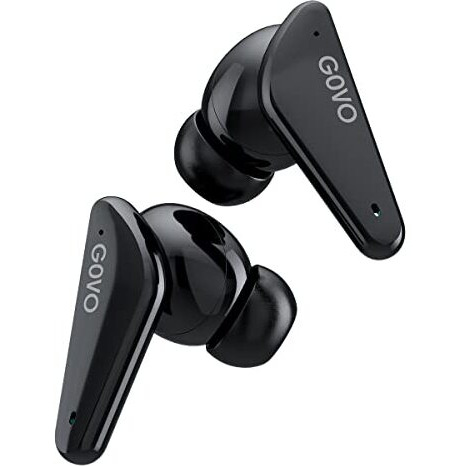 Govo Gobuds 600 True Wireless In Ear Earbuds With Mic, Enc, 40H Playtime, Fast Charge, Gaming Mode, Bluetooth V5.2, Ipx5, Type C, Super Bass & Touch (Platinum Black)
