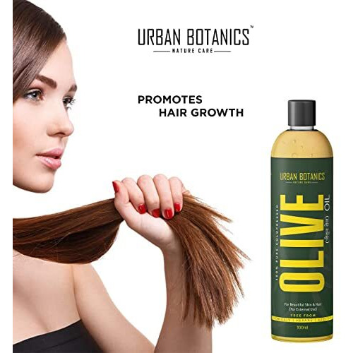 Urbanbotanics Pure Cold Pressed Olive Oil For Hair And Skin, 100Ml