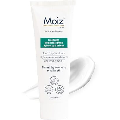Moiz Lmf 48 Lotion | 48 Hour Long-Lasting Moisturizer | Formulated With 17 Moisturizers | Non-Comedogenic | Paraben & Cruelty-Free (75Ml)