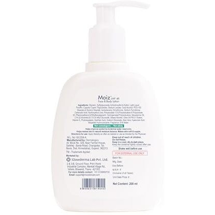 Moiz Lmf 48 Lotion | 48 Hour Long-Lasting Moisturizer | Formulated With 17 Moisturizers | Non-Comedogenic | Paraben & Cruelty-Free (200Ml)