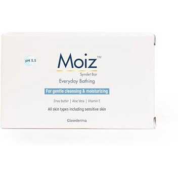 Moiz Syndet Bathing Bar | Ph 5.5 | With Shea Butter, Aloe Vera & Vitamin E | Paraben, Sulphate & Cruelty-Free - 75Gm