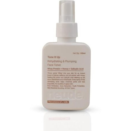 Neude Face Toner Niacinamide - 100Ml With Whey Protein, Milk Peptides, 2% Salicylic Acid For Oil & Acne Free Skin, Hydrating, Fades Blemishes, Brightens & Smoothen Skin, Tightens Pores