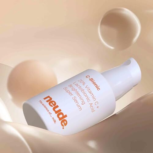 Neude C-Bionic 20% Vitamin C Serum 30Ml With Lactobionic Acid For Face Brightening & 24Hrs Hydration With Vitamin E Red Algae Gel Kakadu Plum Glutathione For All Skin Types & Sensitive Skin Friendly