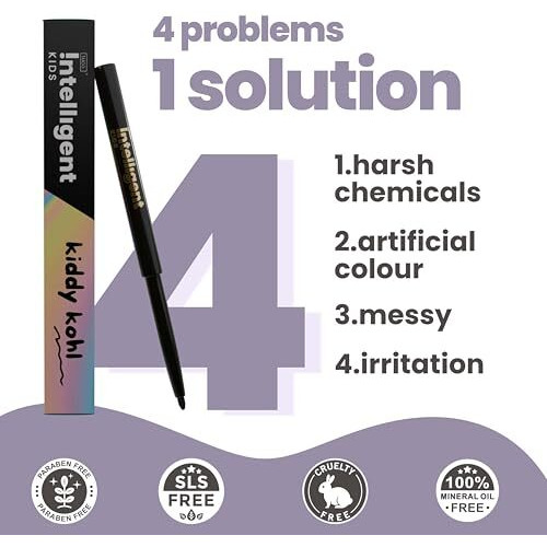 Tuco Kids Matte Kajal With Castor Oil & Almond | Safe Kajal For Babies | Water-Proof, Preservative-Free & 100% Lead-Free | No Added Harmful Chemicals, Black