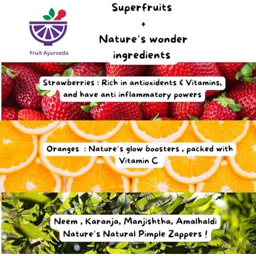 Froot Root Germ Zap Face Wash Gel For Tweens And Active Kids (5-12), With Strawberries And Oranges Neem,Karanja,Manjishtha And Amahaldi,Safe For Kids, No Soap, Parabens/Sulphates,100Ml