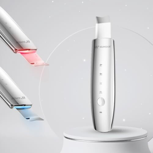 Numour B.O.S.S. Sonic Scrubber | White Heads & Black Head Remover Tool | Advanced Ultrasonic & Ems Technology With Led Blue & Red Light Therapy For Face | Deep Cleansing, Skin Lifting, Acne Reduction, Anti-Aging