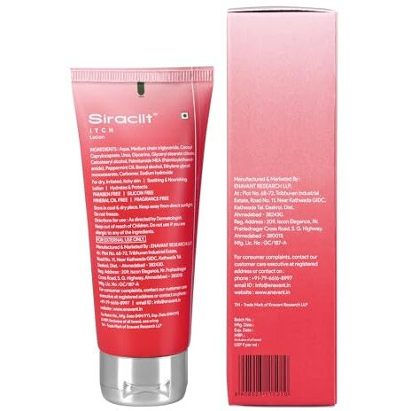 Siracilt-Itch Lotion Moisturizer For Soothing Dry, Itchy, Eczematic Skin, Anti-Inflammatory, Paraben & Sulphate Free, 100Ml