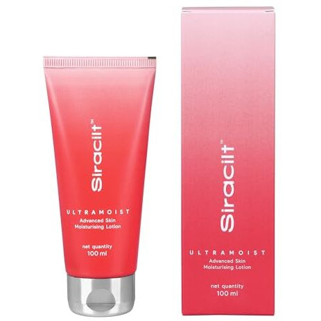 Siracilt-Ultramoist Lotion Advanced Skin Moisturiser With Pea And Niacinamide (Vitamin B3), Reduces Redness, Scaling & Itching, Non-Greasy, Paraben & Sulphate Free, 100Ml