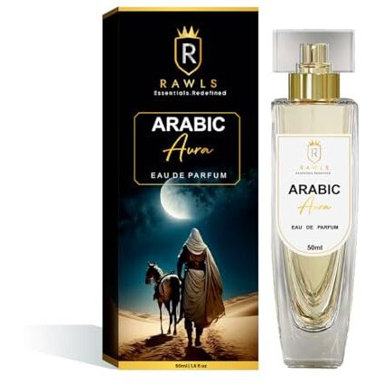 Rawls Arabic Aura Perfume For Men & Women, 50Ml | Pear, Jasmine, Vanilla & Cedarwood | Long-Lasting Eau De Parfum For All Skin Types