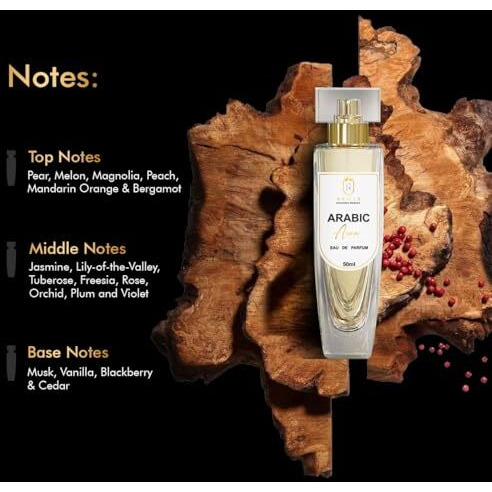 Rawls Arabic Aura Perfume For Men & Women, 50Ml | Pear, Jasmine, Vanilla & Cedarwood | Long-Lasting Eau De Parfum For All Skin Types