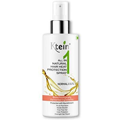 Ktein All In 1 Natural Hair Heat Protection Spray With Fermented Argan Oil, Vitamin E, Pro Vitamin B3 And Plant Based Keratin, 100Ml