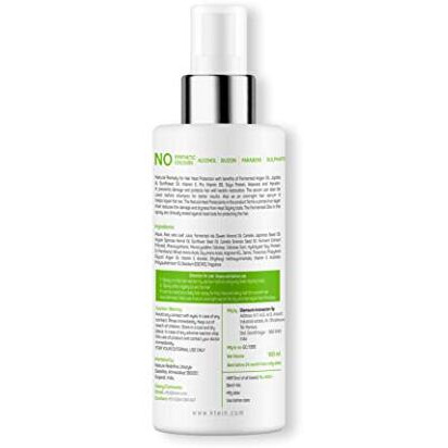Ktein All In 1 Natural Hair Heat Protection Spray With Fermented Argan Oil, Vitamin E, Pro Vitamin B3 And Plant Based Keratin, 100Ml