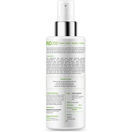100% Plant Based Natural Hair Heat Protection Spray 100Ml