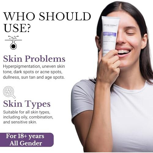 Epure Derma Radiance Brightening Exfoliating Cleanser With Hyaluronic Acid, Niacinamide, Glycolic Acid | Hydrating + Antioxidant Face Wash For Tan, Pigmentation, Uneven Tone, Dark Spots | 100 Ml