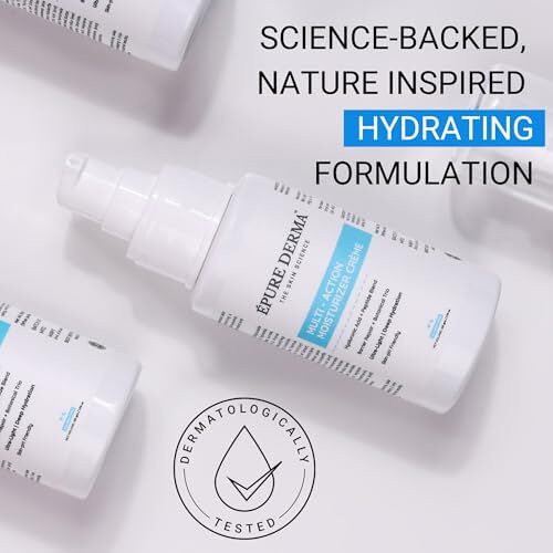 Epure Derma Multi- Action Moisturizer Crme | Hyaluronic Acid + Peptide Blend | Barrier Repair + Botanical Trio | Ultra-Light And Deep Hydration For Daily Use | All Skin Types | For Men & Women 50G