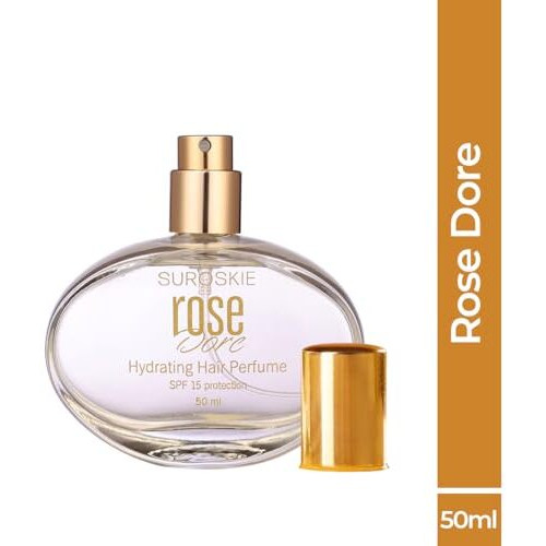 Suroskie Rose Dore Hydrating Hair Perfume 50Ml | Deep Hydration & Nourishment With Keratin, Vitamin B5 & Spf 15 | Dry, Frizzy & Silky Hair | Luxurious Fragrance | Hair Perfume For Men, Women & Girls