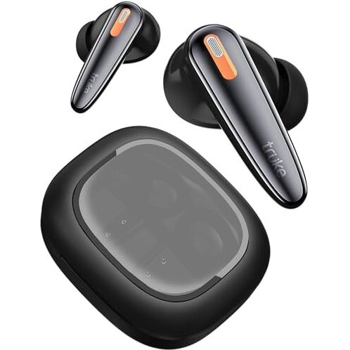 Truke New Launch Crystal Bass True Wireless In Ear Earbuds With 13Mm Drivers, 70H Playtime Fast Charge, Made In India, Hifi Sound Tws, 40Ms Low Latency, 4Mics Enc, Bt 5.4 (Matte Black)