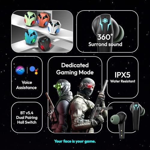 Number Super Buds Pro Gt99 Truly Wireless In Ear Earbuds With 50 Hours Playtime, 35Ms Ultra Low Latency, Dual Pairing Ear Buds, Quad Mic Enc, Bt 5.4, Ipx5, Fast Charging, Made In India (Glass Blue)