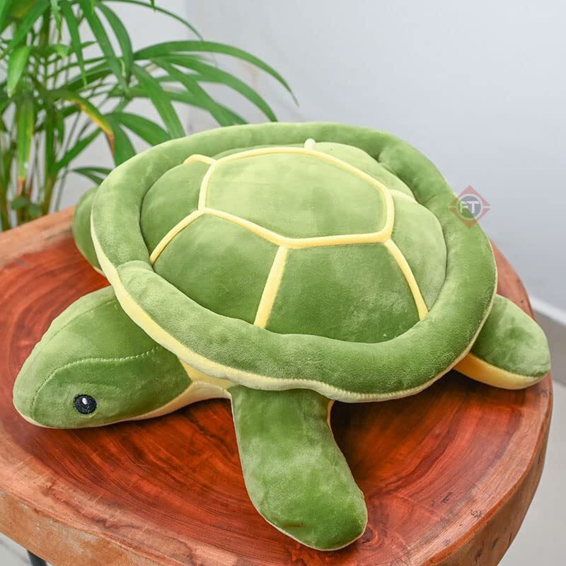 Firstly Traders Soft Toys For Girls | Plush Pillow For Girls | Stuff Toys For Girls | Adorable Green Turtle (40Cm)
