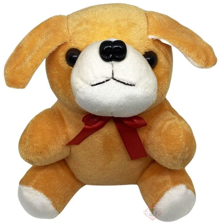 Firstly Traders Soft Toys For Girls | Plush Pillow For Girls | Stuff Toys For Girls |Orange Dog (18 Cm)